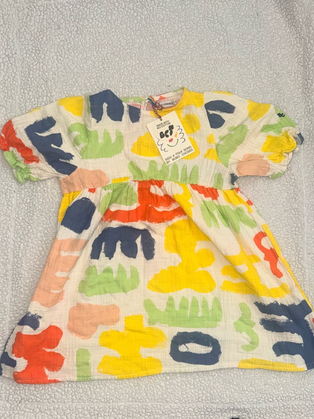 🆕 BOBO CHOSES Carnival Balloon Sleeve Dress - 4/5 Years - Picture 2 of 8